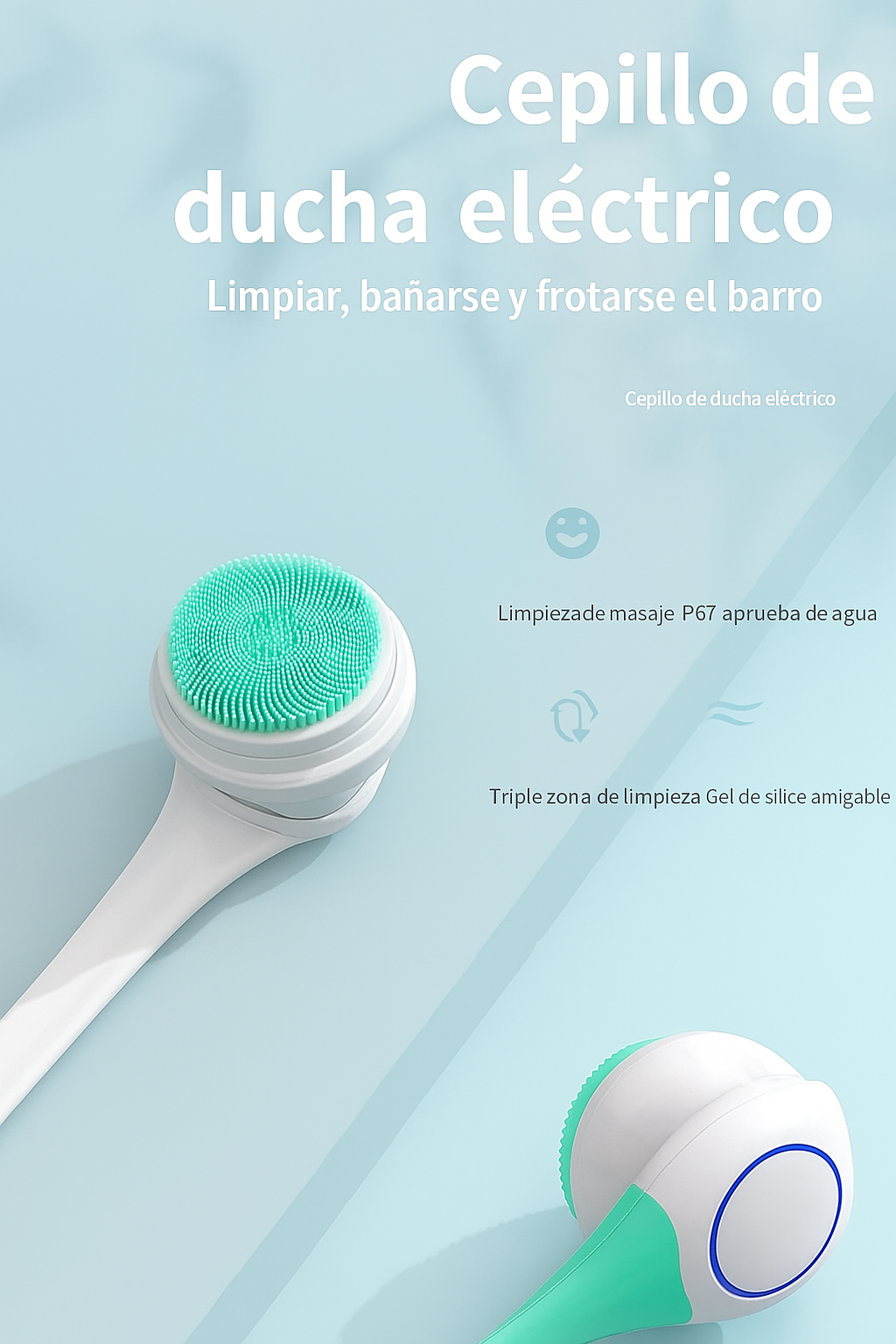 Cepillo de Baño Eléctrico Multifuncional